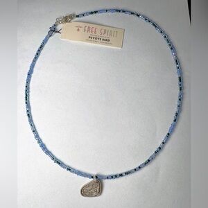 Peyote Bird Artisan Genuine Stone & Sterling Silver Pendant Cool Shades Necklace